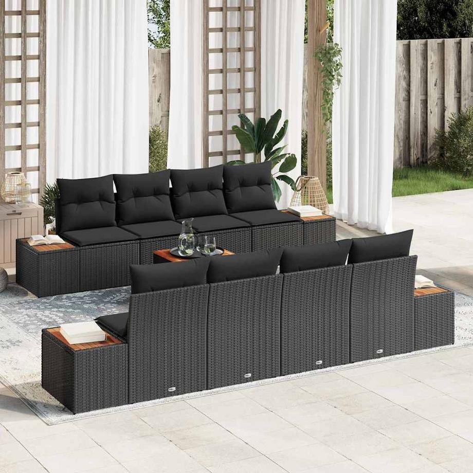 VidaXL Canapé de jardin poly rattan  