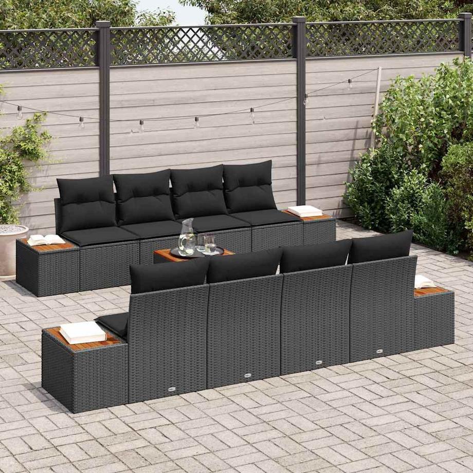 VidaXL Canapé de jardin poly rattan  
