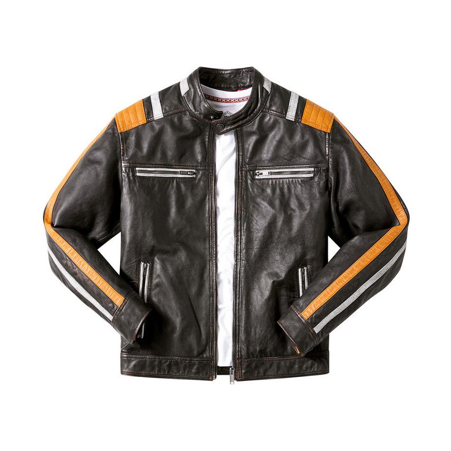 Joe Browns Stilvolle Leder Bikerjacke  