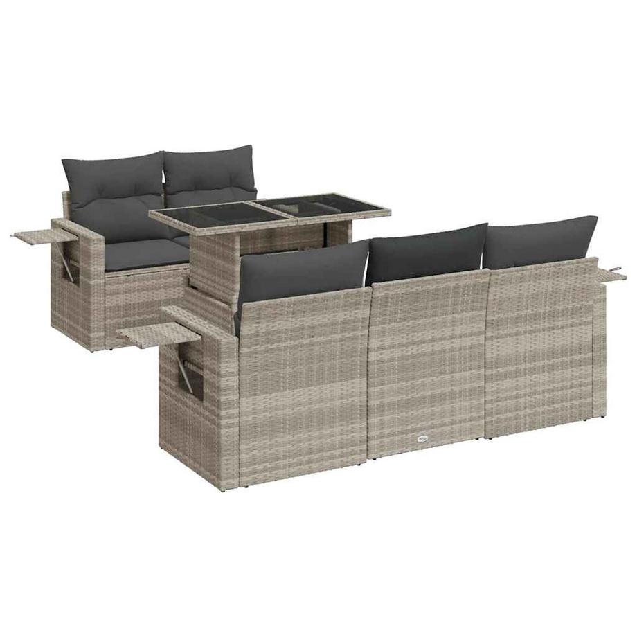 set di divani da giardino Polirattan