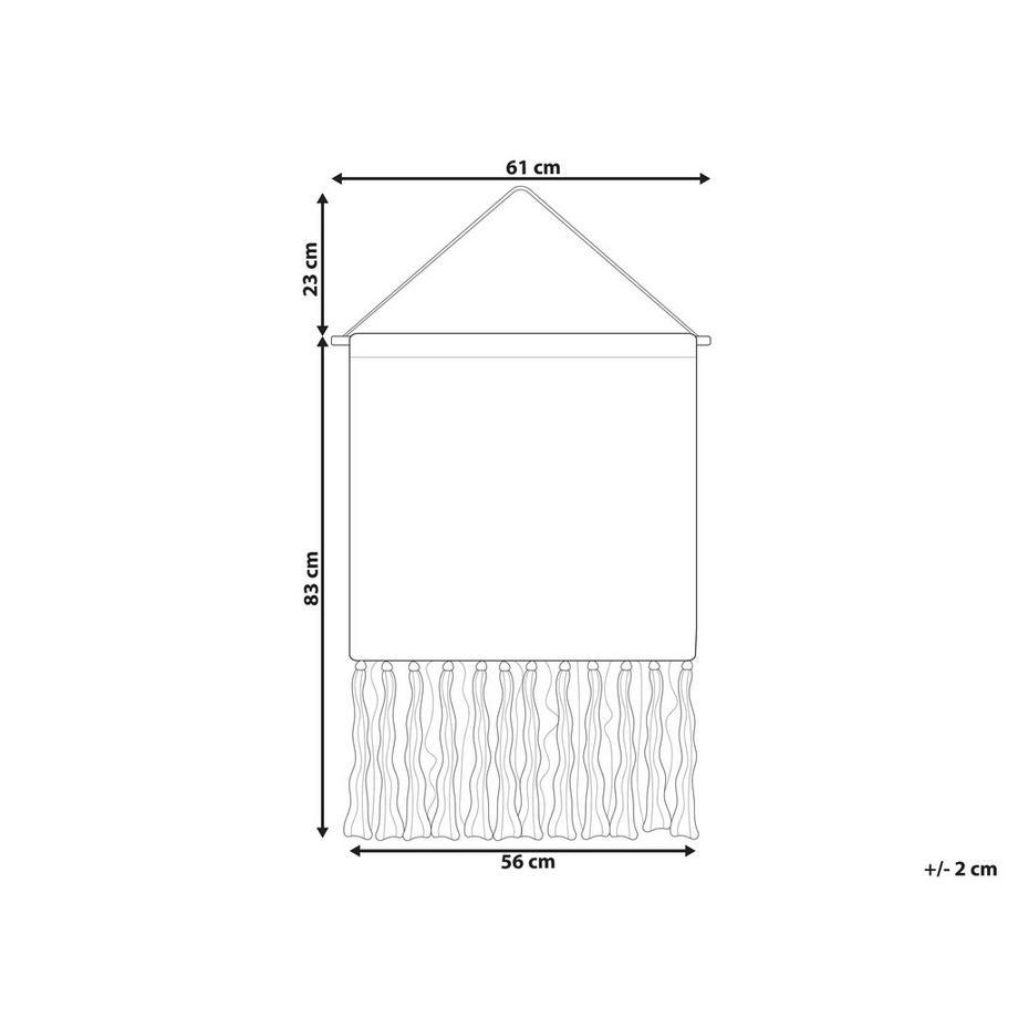 Beliani Suspension murale en tissu en Coton Boho GOJRA  