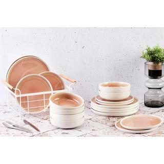 BJÖRN Set stoviglie OXYGEN - 18 pezzi - rosa cipria  