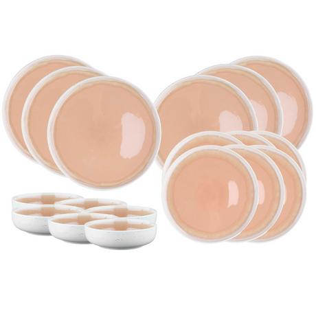 BJÖRN Set stoviglie OXYGEN - 18 pezzi - rosa cipria  