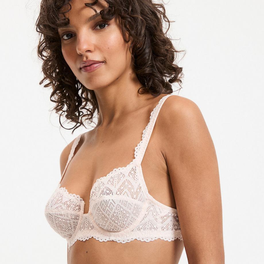 La Redoute Collections Reggiseno a balconcino in pizzo  