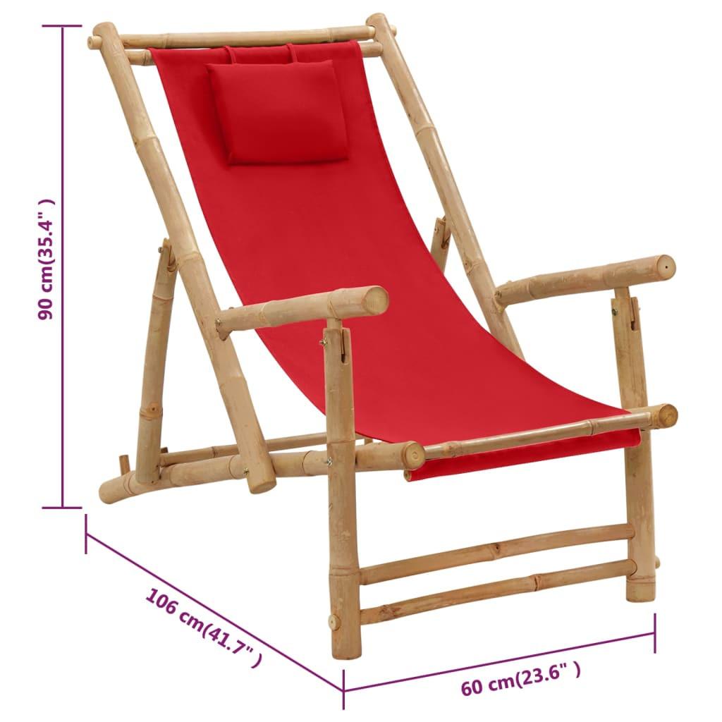 VidaXL Chaise de terrasse bambou  