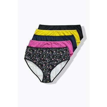 Midislips, 5er-Pack, Scribble Herz/Farbe
