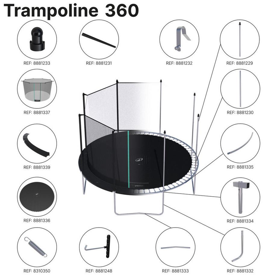 DOMYOS  Pièce de rechange cadre trampoline 