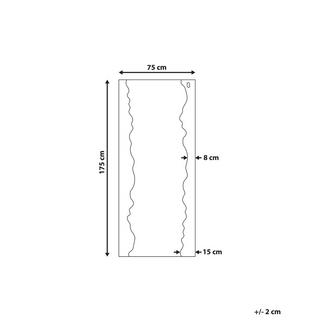 Beliani Miroir en Bois de paulownia Rustique SAULLCET  