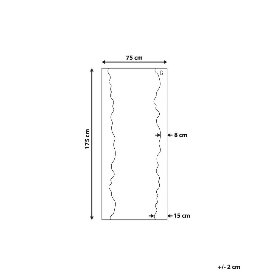 Beliani Wandspiegel aus Paulownia-Holz Rustikal SAULLCET  