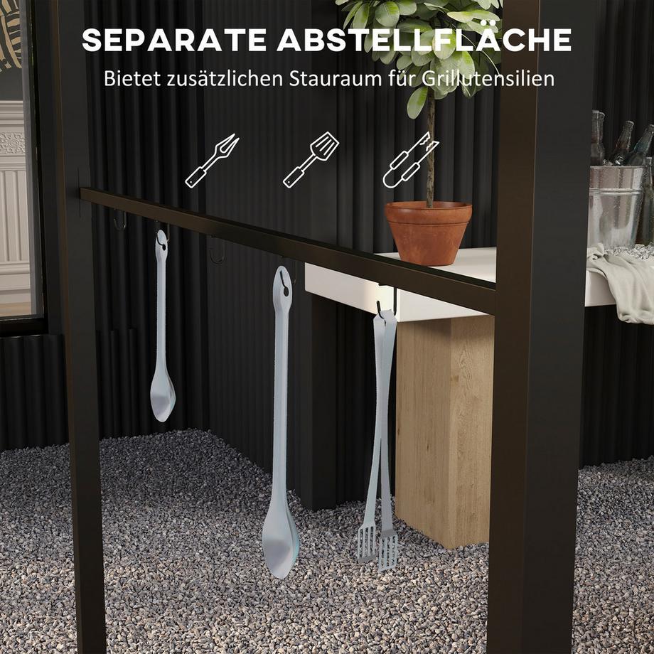 Outsunny Pavillon barbecue  