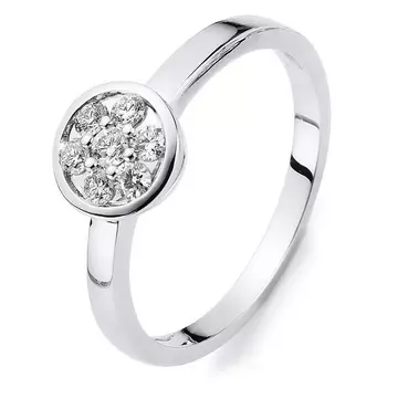 Verlobungsring 58514K Weissgold Diamant 0.25ct.