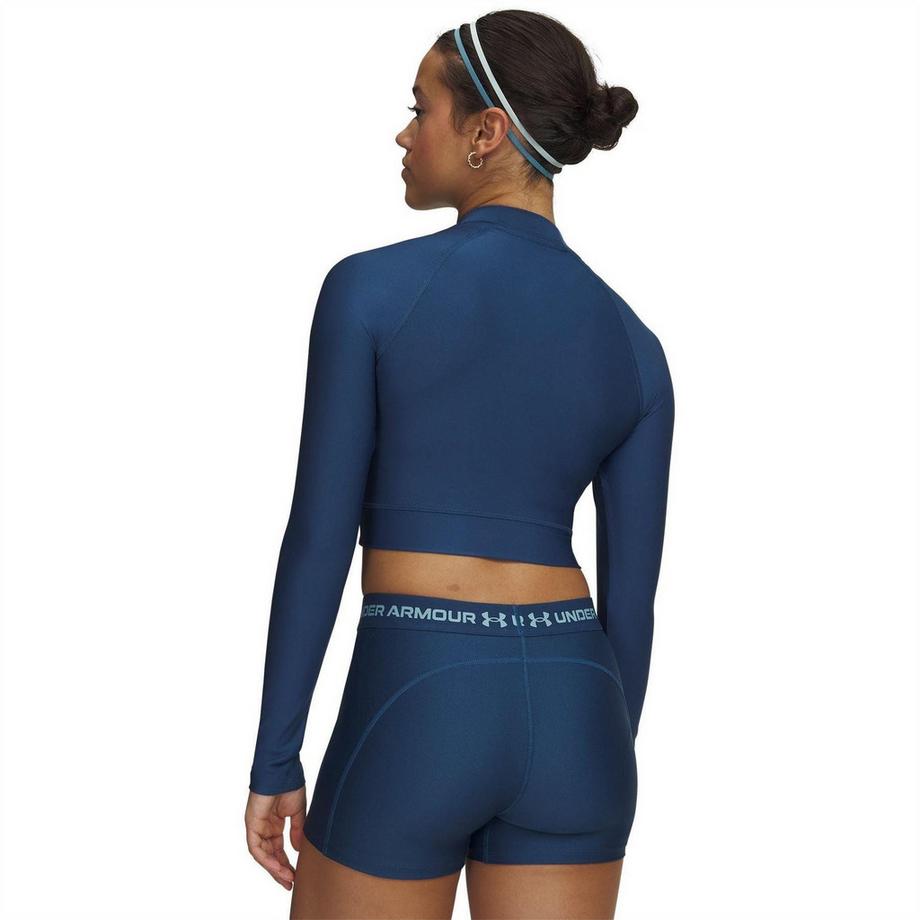 UNDER ARMOUR Kurzes Top, Stehkragen, Heatgear  