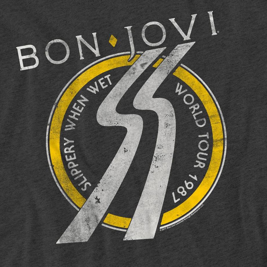 Bon Jovi  Slippery When Wet World Tour Maglietta 