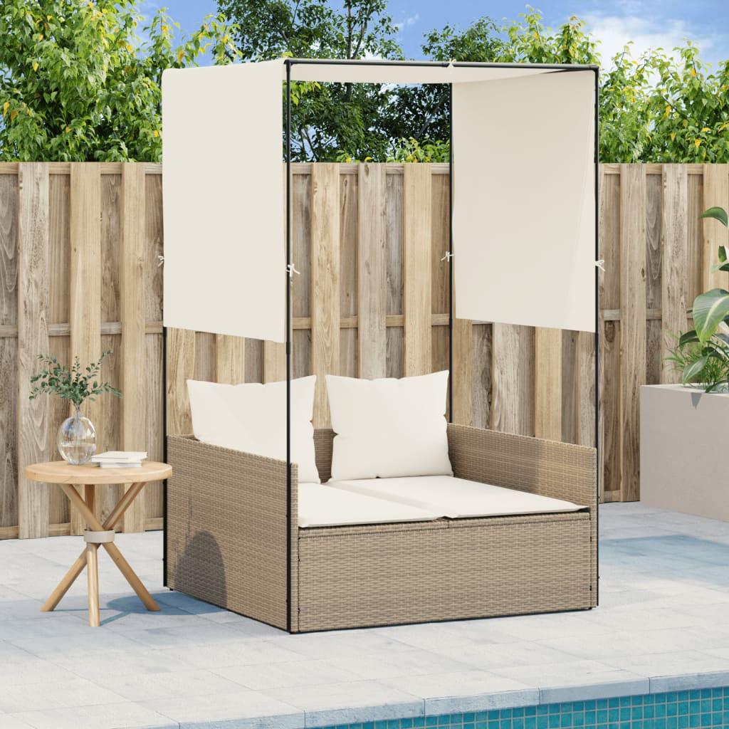 VidaXL Doppel-sonnenliege poly-rattan  