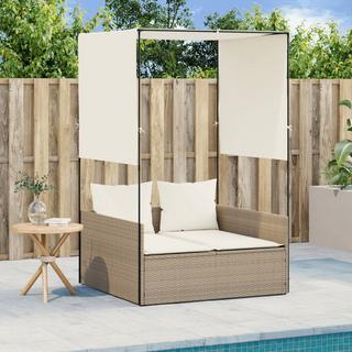 VidaXL Doppel-sonnenliege poly-rattan  
