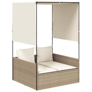 VidaXL Doppel-sonnenliege poly-rattan  