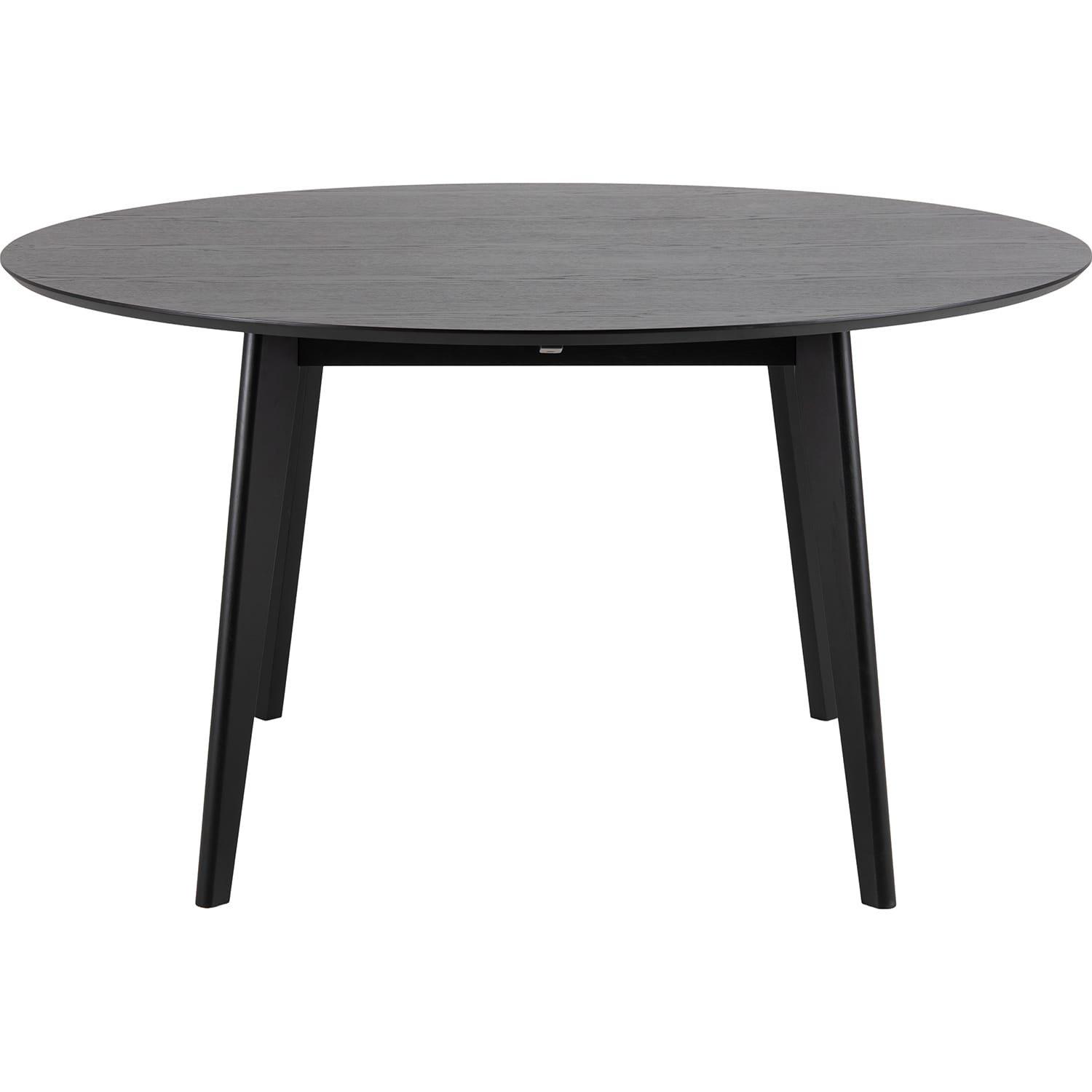 mutoni Tavolo da pranzo Melrose rotondo impiallacciato rovere nero 140x140x76cm  