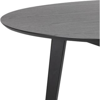 mutoni Tavolo da pranzo Melrose rotondo impiallacciato rovere nero 140x140x76cm  