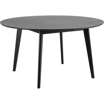 Table à manger Melrose ronde plaqué chêne noir 140x140x76cm