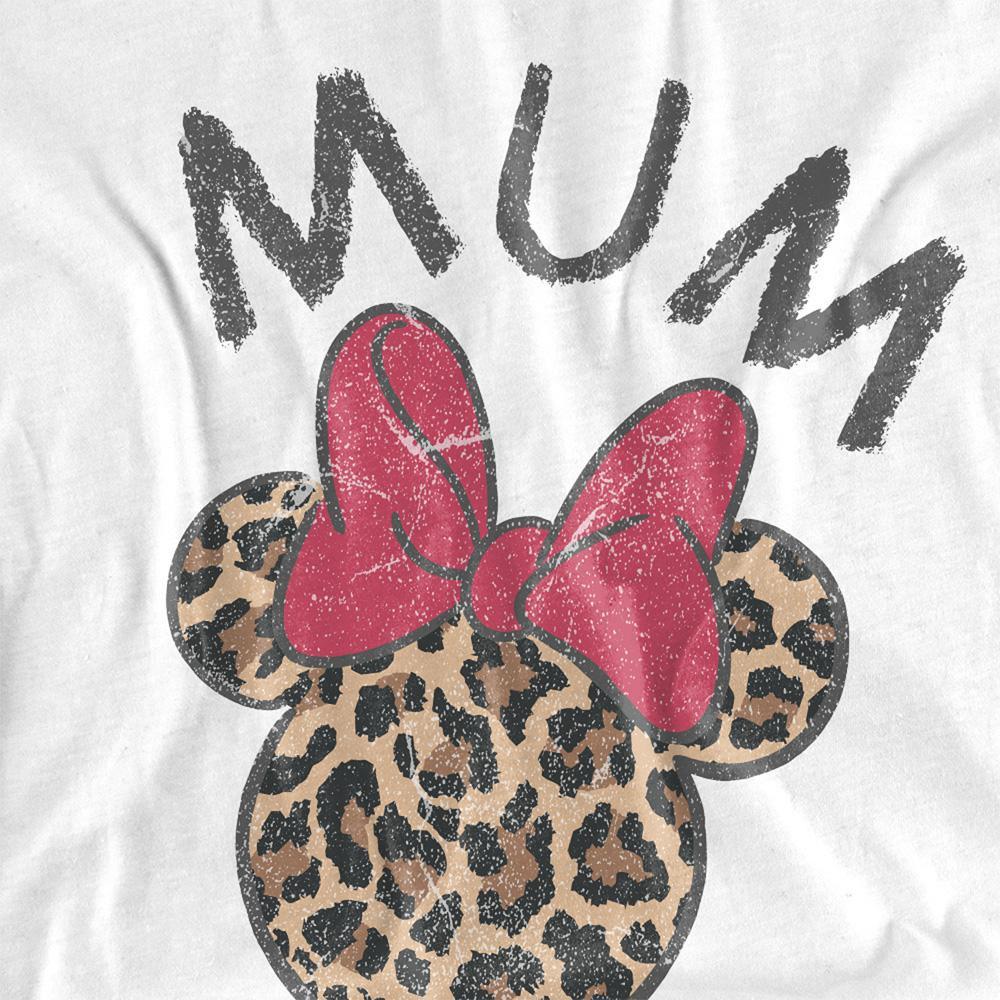 Disney Mum Leopard Print Minnie Mouse Langarm-T-Shirt  
