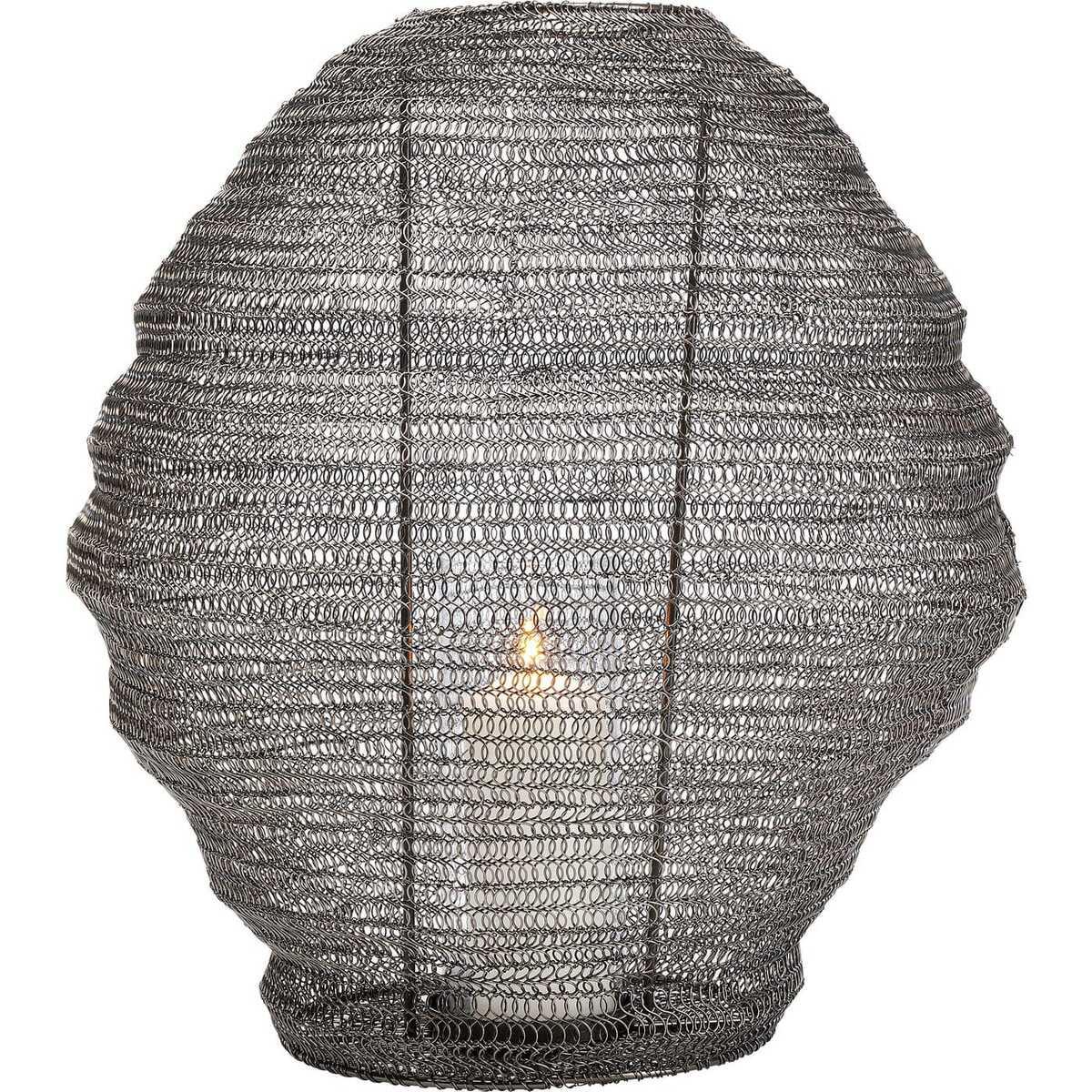 KARE Design Lanterne Mesh noir rond 40  