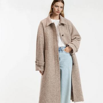 Manteau drap de laine mélangée