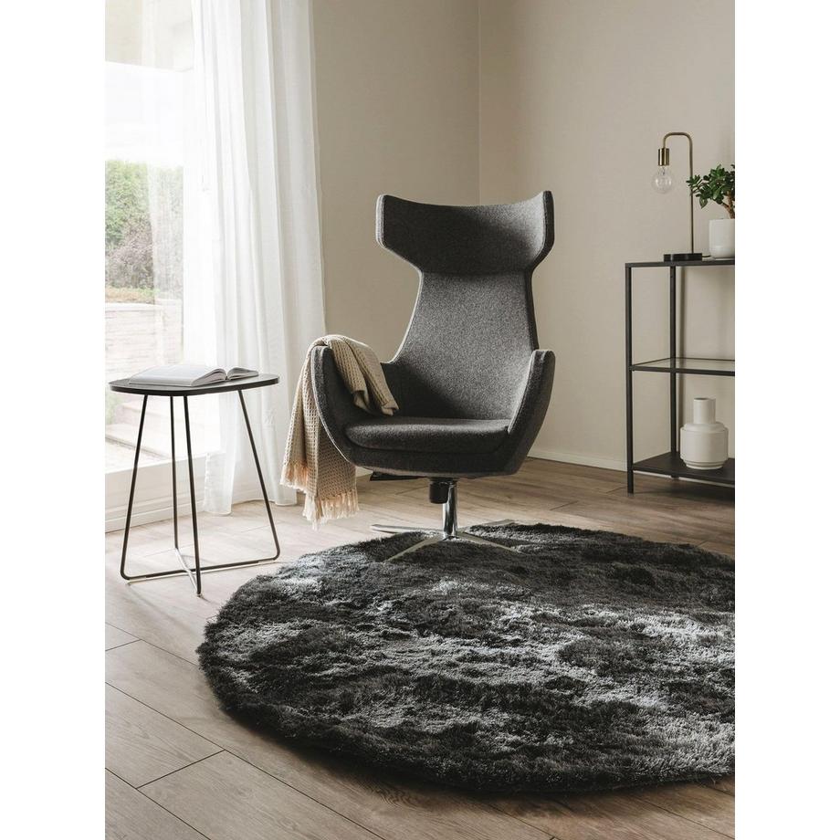 Benuta Tappeto a pelo lungo Whisper Antracite  