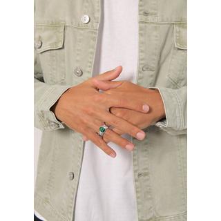 Kuzzoi  Ring Siegelring Malachit Grün Bikerring 925 Silber 