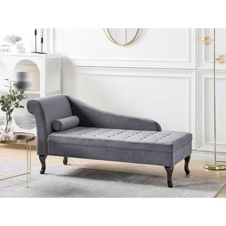 Beliani Chaiselongue aus Samtstoff Retro PESSAC  