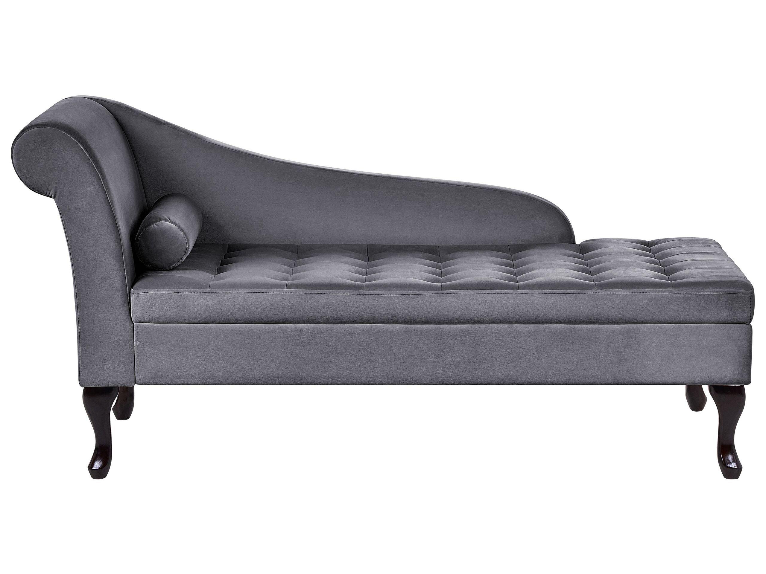 Beliani Chaiselongue aus Samtstoff Retro PESSAC  