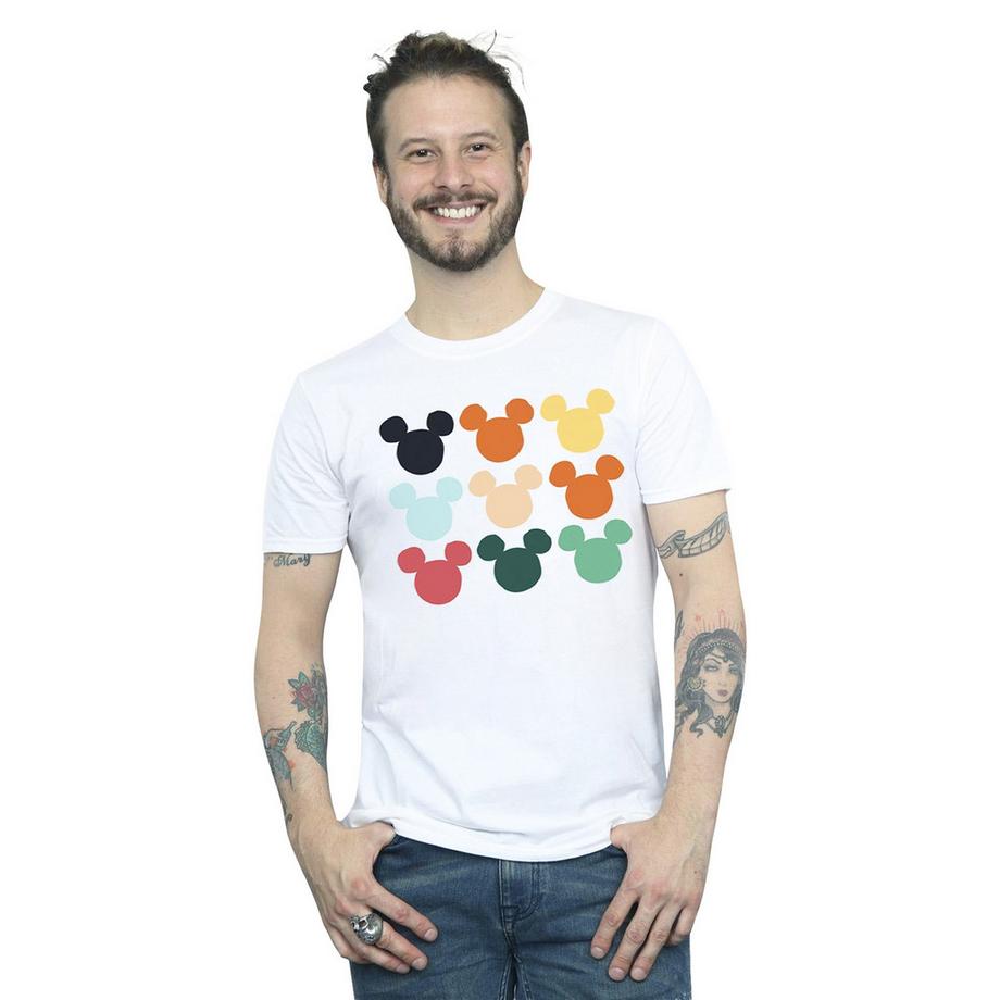 Disney Mickey Mouse T-Shirt Têtes Colorées  