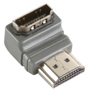 Nedis  Hochgeschwindigkeits-HDMI mit Ethernet-Adapter 90° abgewinkelter HDMI-Anschluss - HDMI-Buchse Grau 