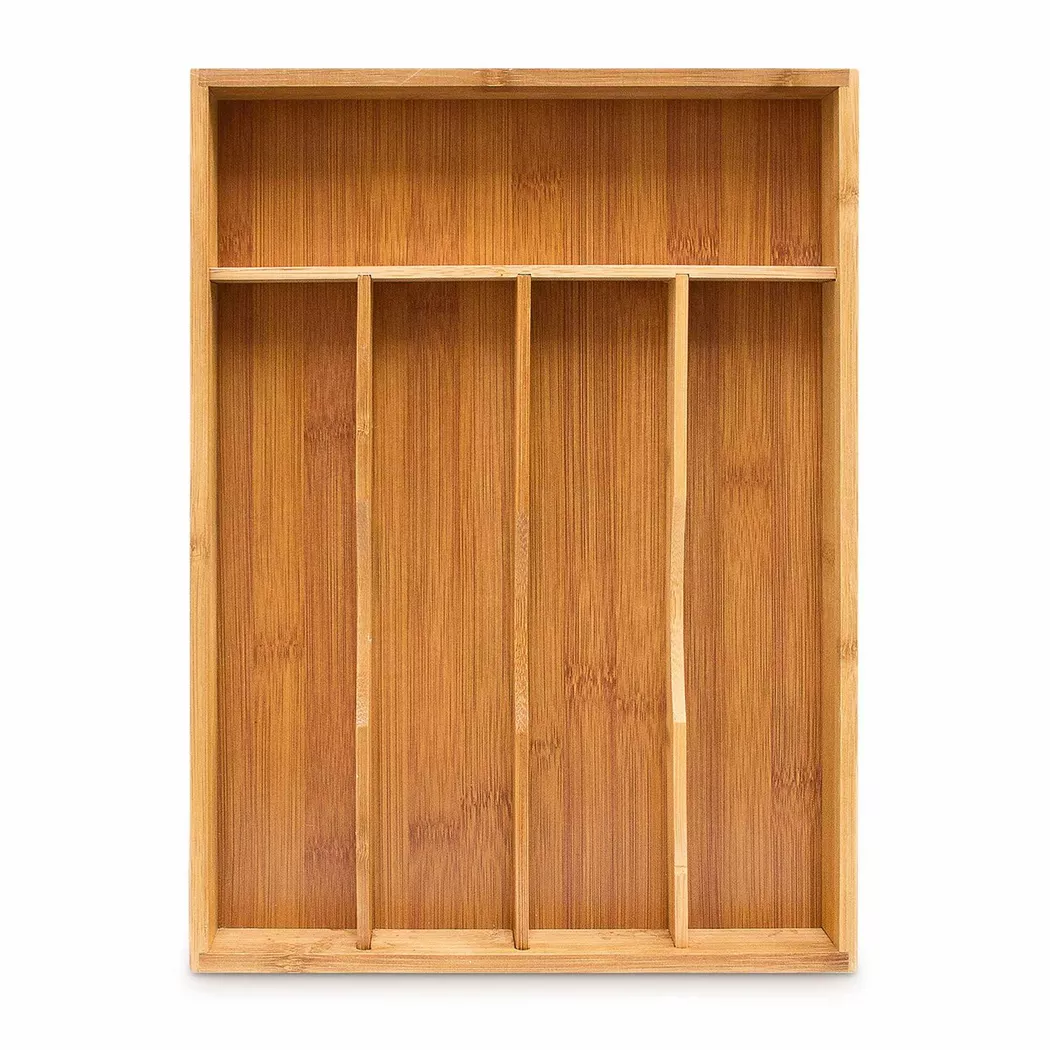 B2X - Besteckkasten Bambus 34 x 25 x 4,5 cm, One Size