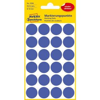 Avery-Zweckform AVERY ZWECKFORM Markierungspunkte 18mm 3596 Blau, ablösbar 4 Blatt  