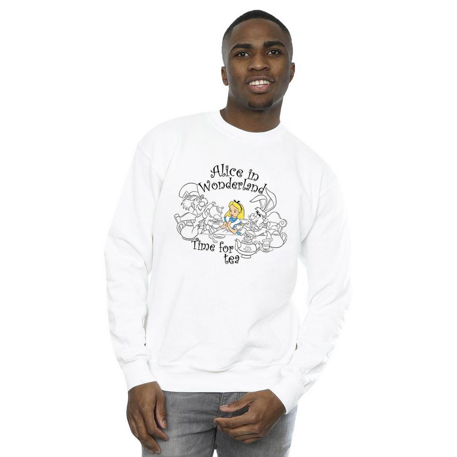 Disney Alice In Wonderland Time For Tea Sweatshirt  