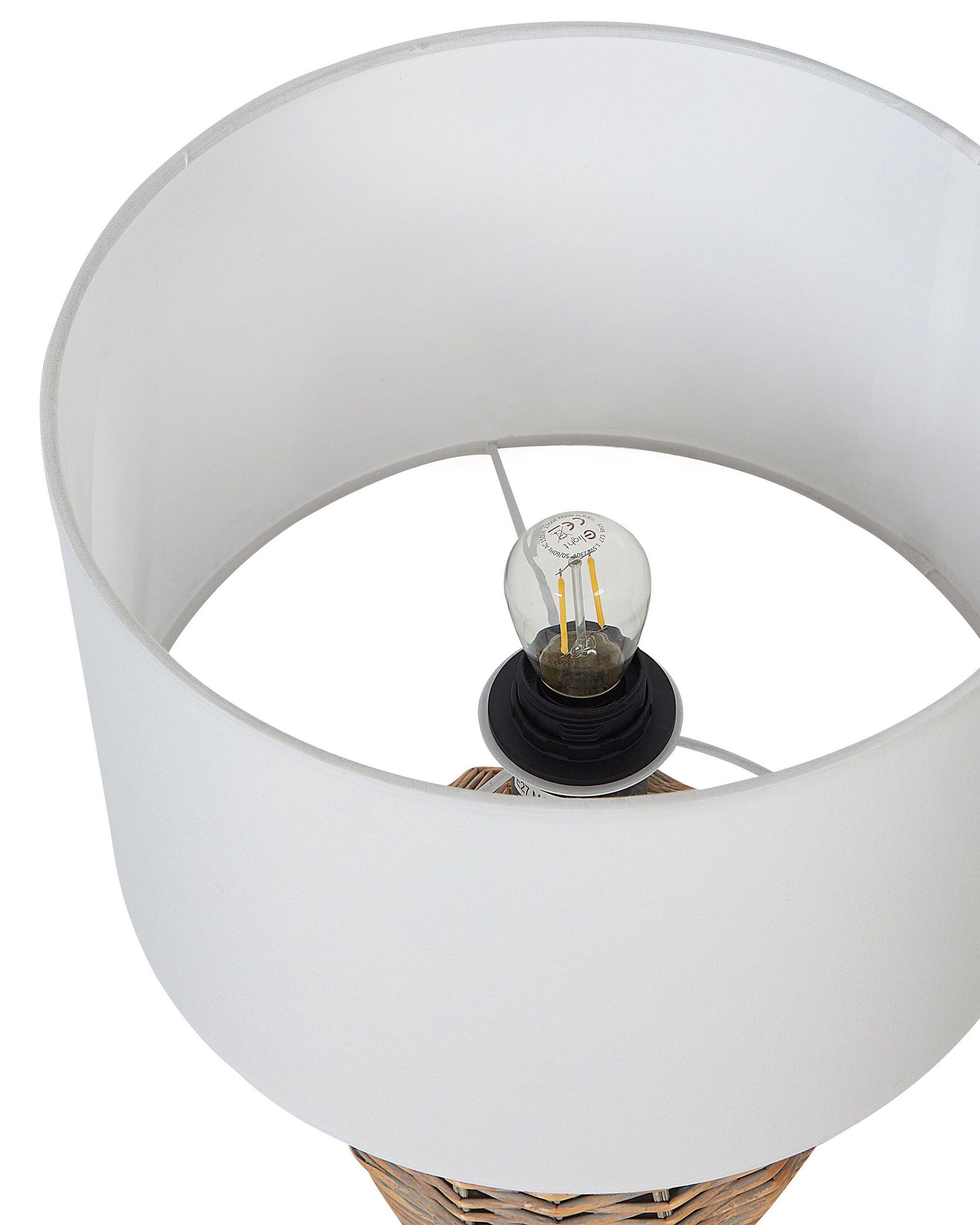 Beliani Tischlampe aus Rattan Boho FURELOS  