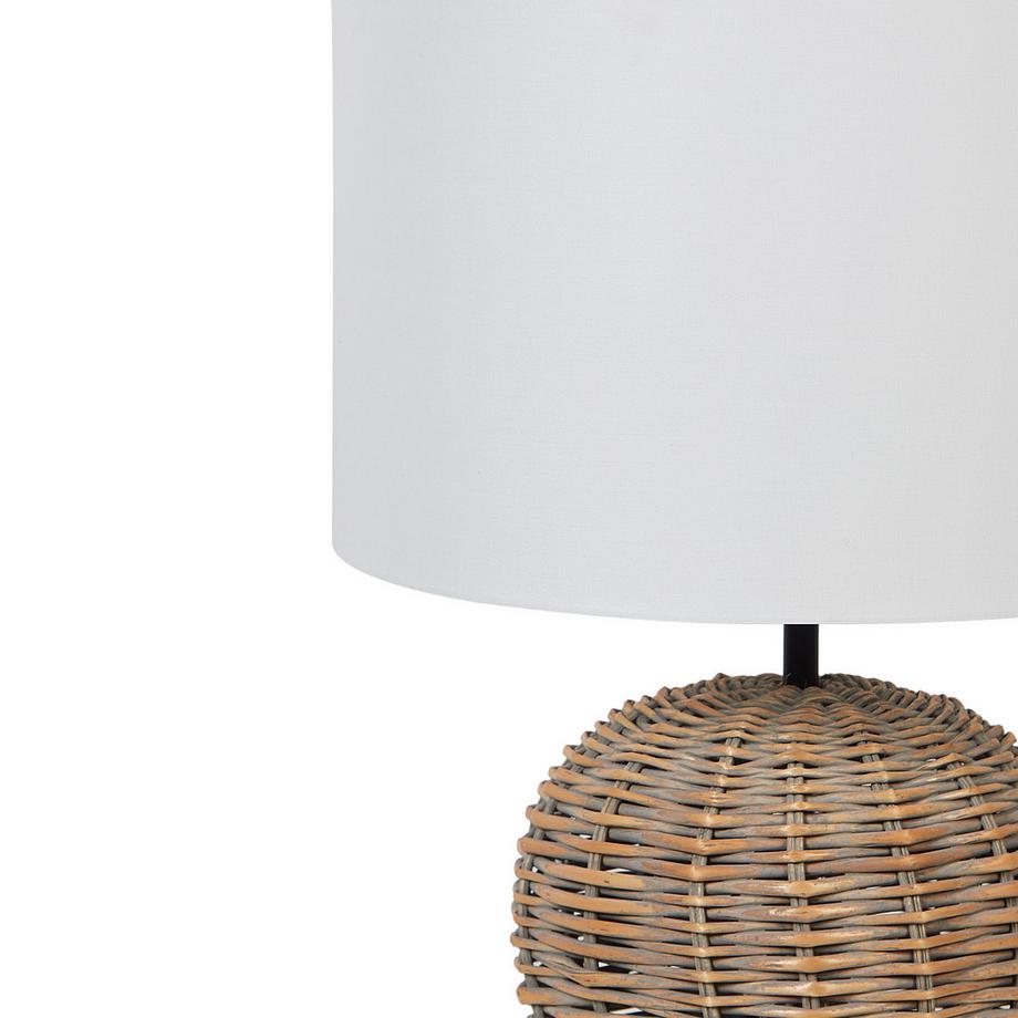 Beliani Lampe à poser en Rotin  FURELOS  