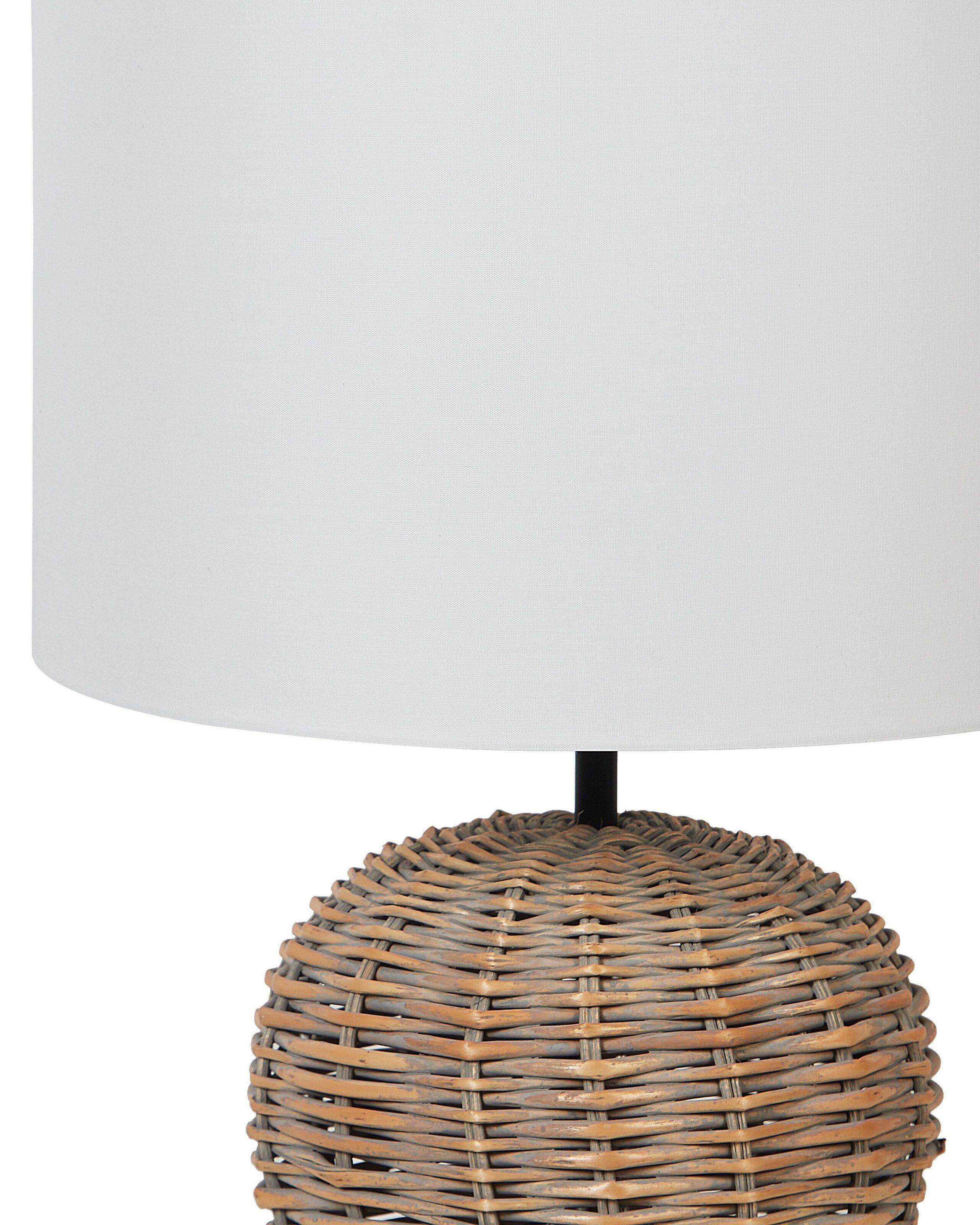Beliani Tischlampe aus Rattan Boho FURELOS  