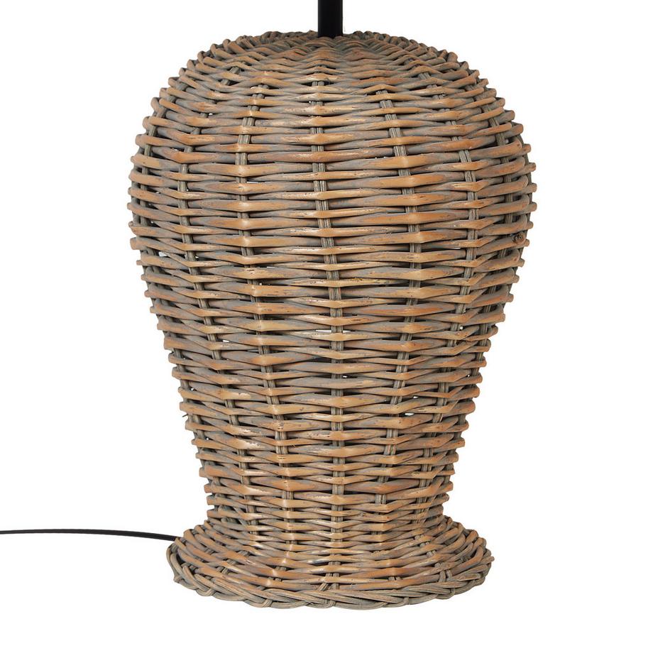 Beliani Lampe à poser en Rotin  FURELOS  