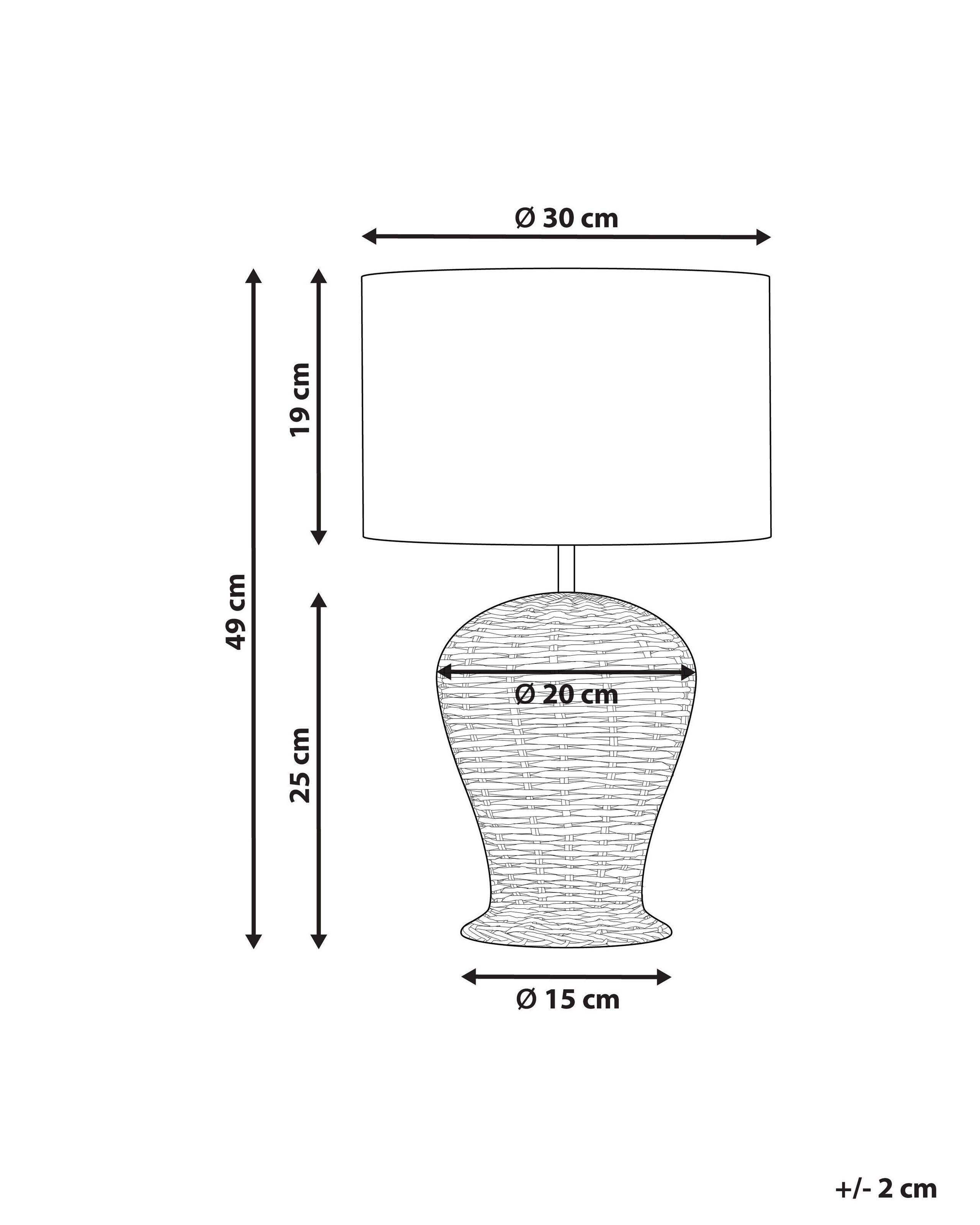 Beliani Lampada da tavolo en Rattan Boho FURELOS  