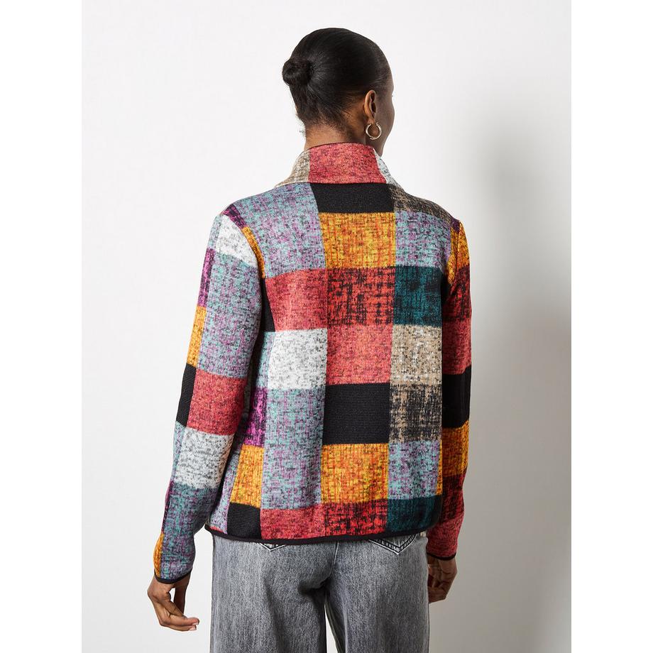 APRICOT Veste en polaire à carreaux colorés  