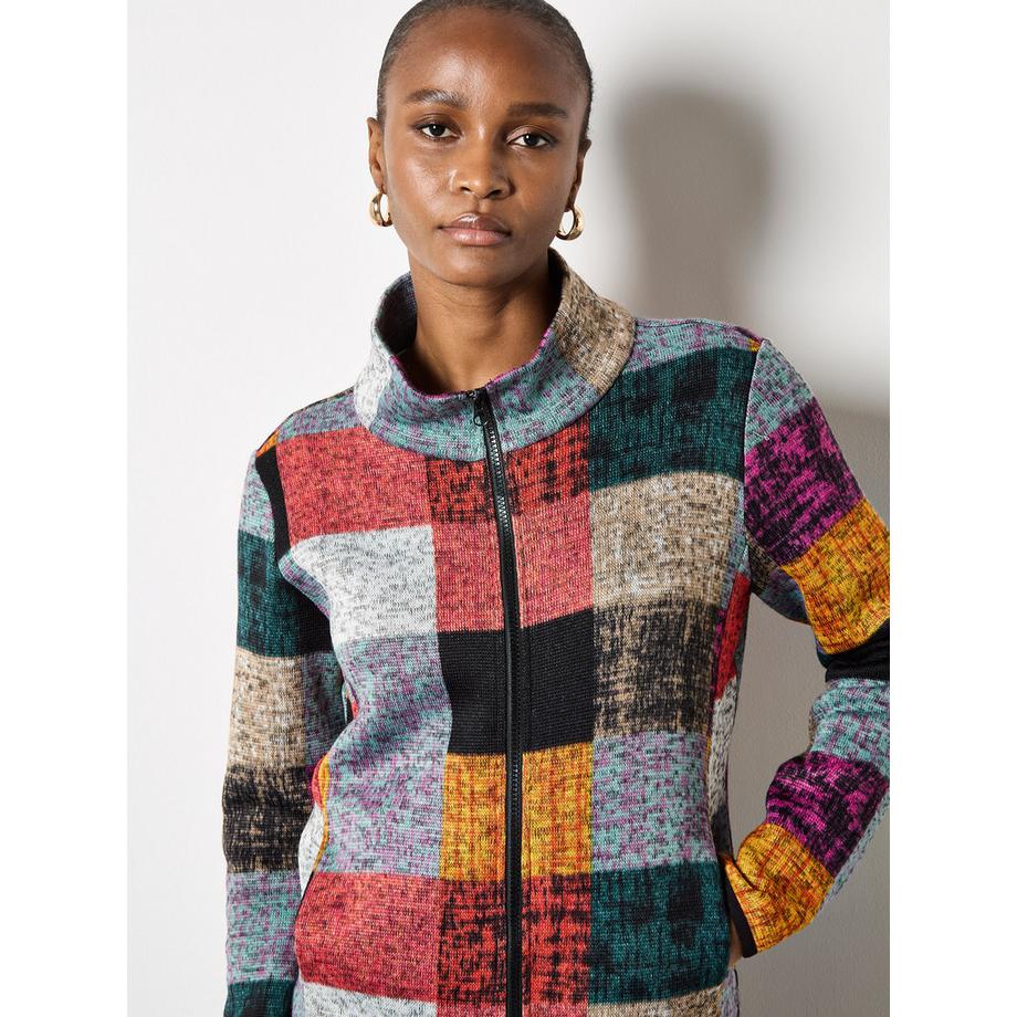 Colourful Check Fleece Jacket