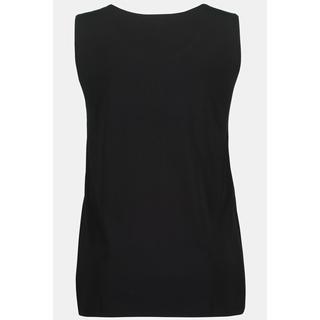 Ulla Popken  Top elasticizzato con scollo rotondo classico nero 