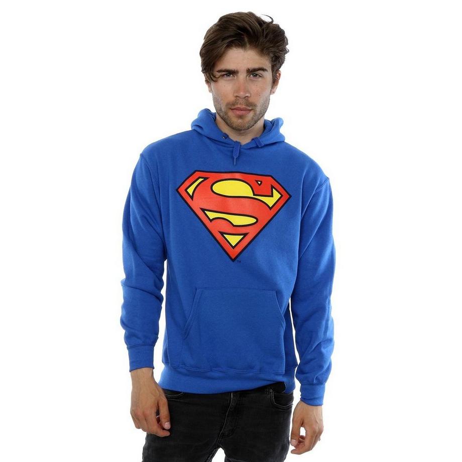 DC COMICS Superman Logo Felpa con Cappuccio  