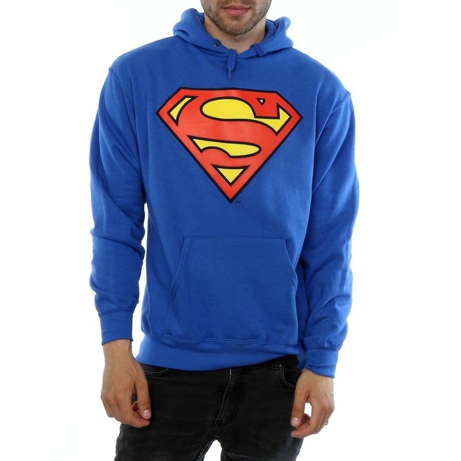 DC COMICS Superman Logo Felpa con Cappuccio  