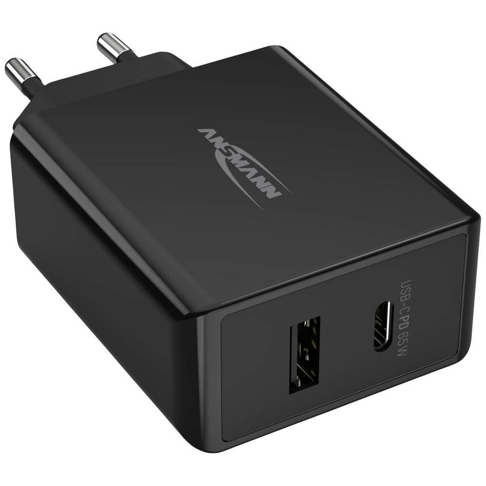 ANSMANN  Home Charger 254PD USB-Ladegerät 65 W Steckdose Anzahl Ausgänge: 2 x USB, USB-C® Buchse 