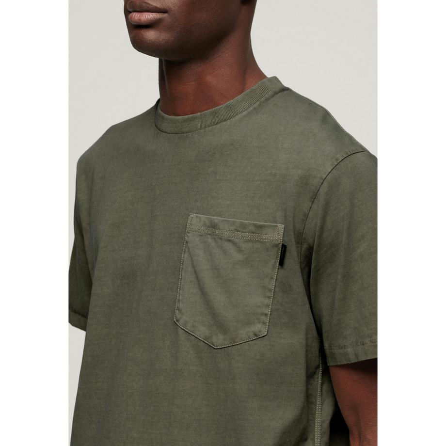 Superdry T-Shirt con Taschino e Cuciture a Contrasto  