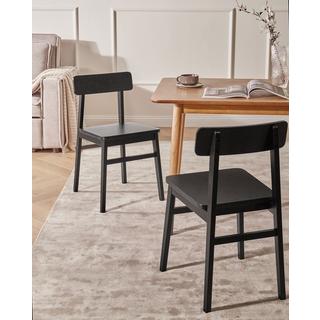 Beliani Set di 2 sedie da pranzo en Legno di caucciù Classico GORRE  