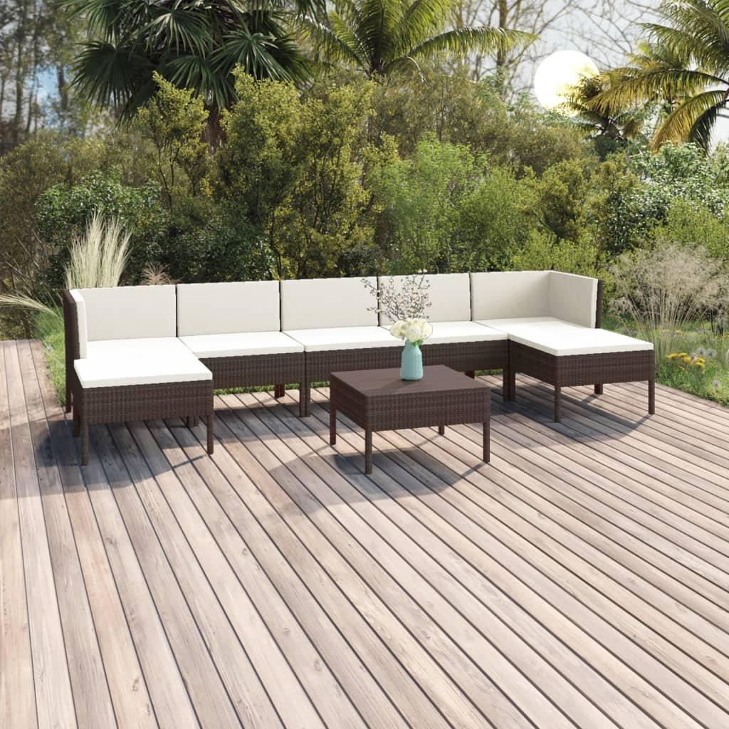 VidaXL Garten-sofagarnitur poly-rattan  