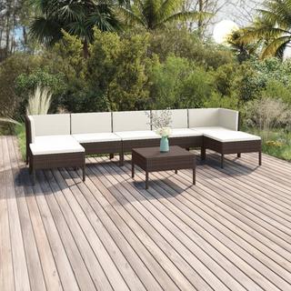 VidaXL Garten-sofagarnitur poly-rattan  